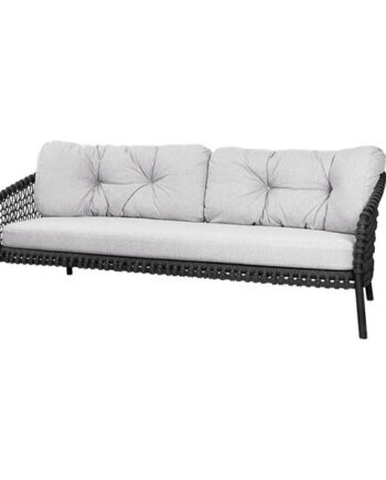 Cane Line Ocean Pers Sofa White Grey Soft Rope Dark Grey på Afbetaling