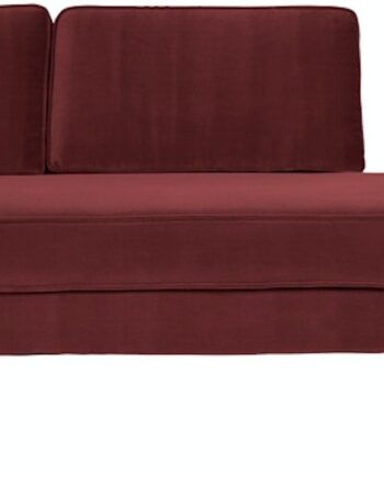 Chaiselong Sofa Broste Copenhagen Wind Rød Velour Loungesofa Ekstra Blød 200x88x74 på Afbetaling