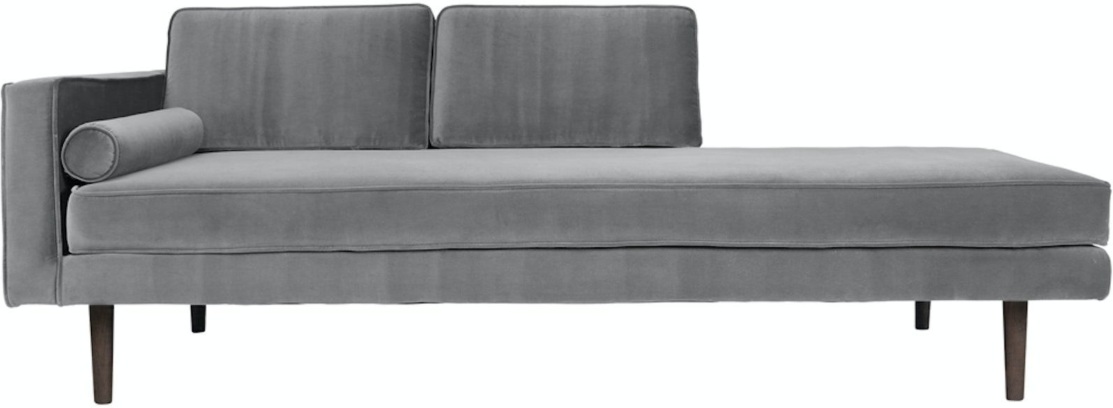Chaiselong Sofa Broste Copenhagen Wind Sten 100 Polyester Velour H74 B88 L200 på Afbetaling