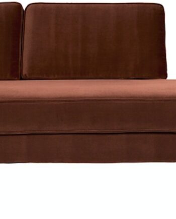 Chaiselong Sofa Broste Copenhagen Wind Velour Brun 200 på Afbetaling