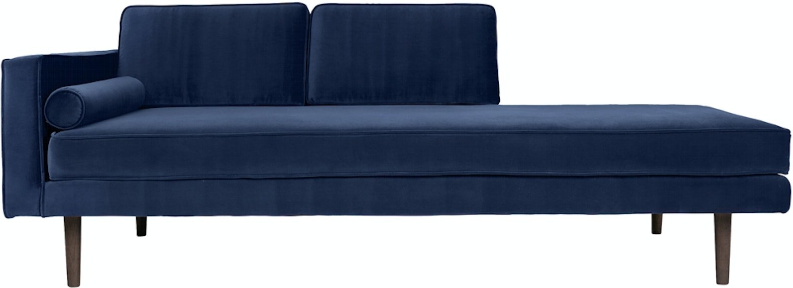 Chaiselong Sofa Chaise Longue Broste Copenhagen Wind Mørkeblå Velour 20088 på Afbetaling
