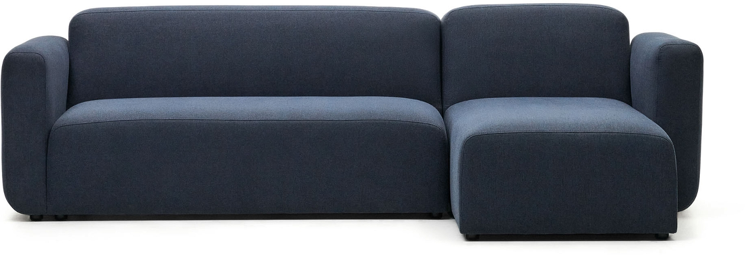 Chaiselong Sofa Højrevendt Personers Kave Home Neom Modulær Blå Strukturstof H78xb263xd89 på Afbetaling