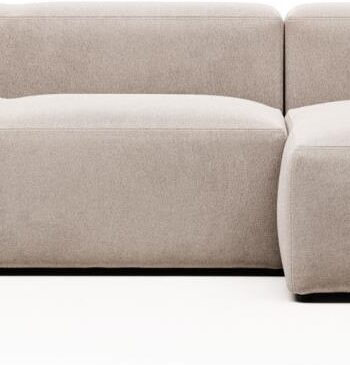 Chaiselong Sofa Kave Home Blok Højrevendt Beige på Afbetaling