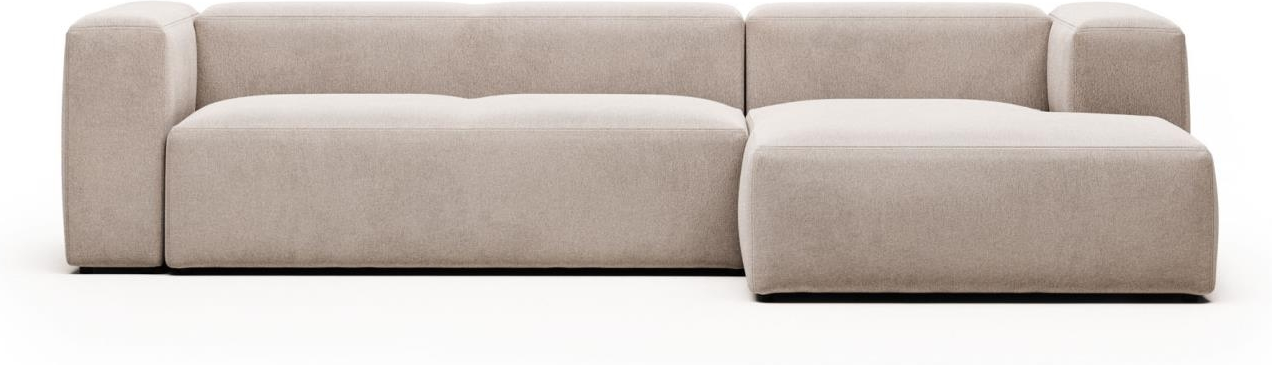 Chaiselong Sofa Kave Home Blok Højrevendt Beige på Afbetaling