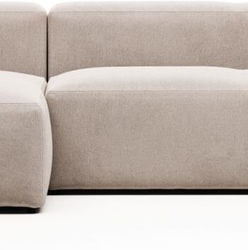 Chaiselong Sofa Kave Home Blok Venstrevendt Polstret Stof Beige Moderne Nordisk på Afbetaling