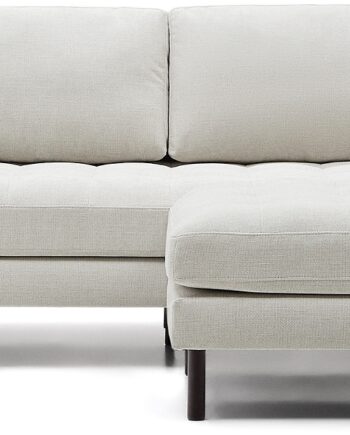 Chaiselong Sofa Kave Home Bogart Perlegrå Personers Vintage Design Aftagelige Betræk Vandafvisende Chenille på Afbetaling