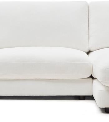 Chaiselong Sofa Kave Home Gala Personers Hvid Rustik Lounge Højrevendt 300x193x87 på Afbetaling