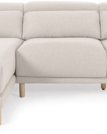 Chaiselong Sofa Kave Home Singa Venstrevendt Råhvid Polstret Stof Nordisk Moderne 296x180x98 på Afbetaling