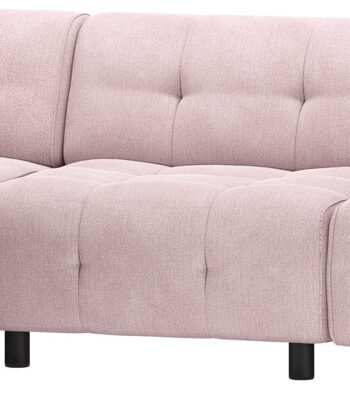 Chaiselong Sofa Woood Louis Venstrevendt Lyserød 334x90 120 Fladvævet Polyester på Afbetaling