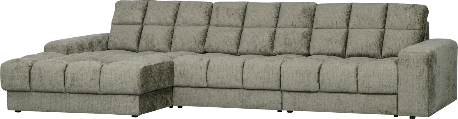 Chaiselong Sofa Woood Second Date Frost Velour Polyester 316x162 Venstrevendt på Afbetaling
