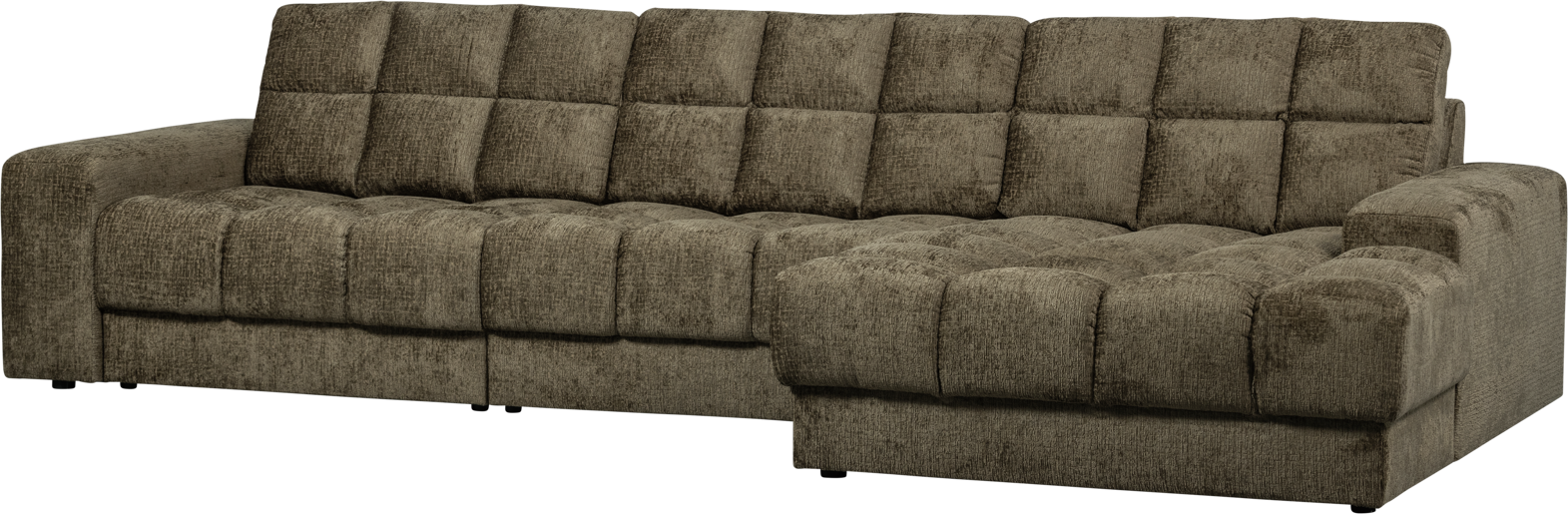 Chaiselong Sofa Woood Second Date Højrevendt Grøn Velour Modulsofa H78xb316xd162 på Afbetaling