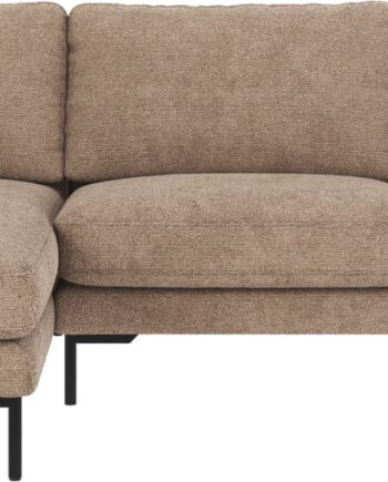 Chaiselongsofa Venstrevendt Sofa Med Chaiselong Rowico Corwin Grå Beige Robin Stof Sorte Metalben på Afbetaling