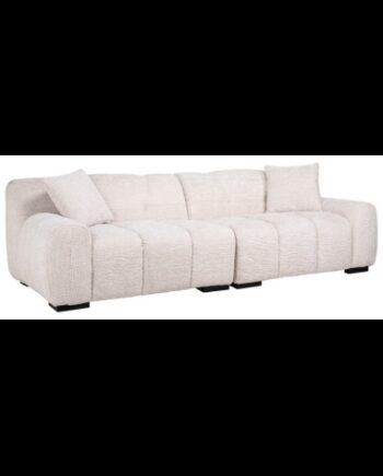 Charelle Personers Sofa Chenille 250 108 Sort Creme på Afbetaling