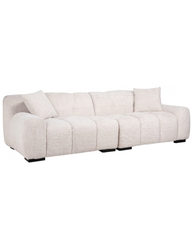 Charelle Personers Sofa Chenille 250 108 Sort Creme på Afbetaling