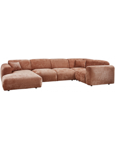Cloud Højrevendt Sofa Chenille 345 198 Terracotta på Afbetaling