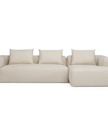 Cozy Personers Sofa Højrevendt Natur Stof på Afbetaling