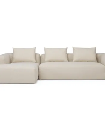 Cozy Personers Sofa  Natur Stof Chaiselong på Afbetaling