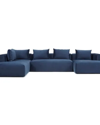 Cozy Sofa  Blå Sofa Chaiselong på Afbetaling