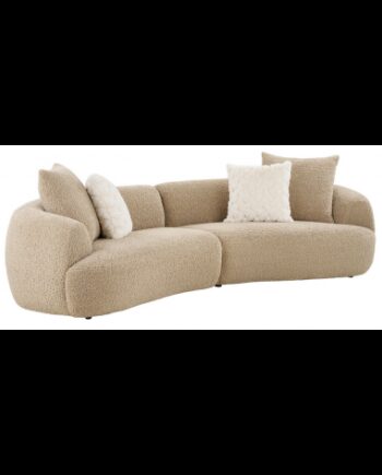 Dali Buet Personers Sofa Polyester Plys 302 134 Lysebrun på Afbetaling
