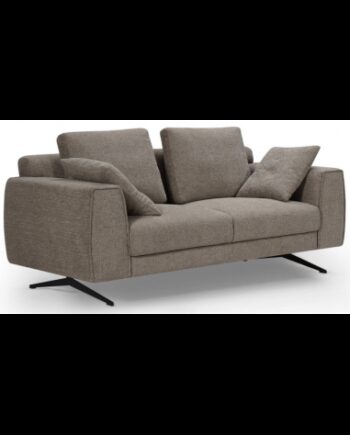 Detro Personers Sofa Metal Polyester B176 Sort Brun på Afbetaling