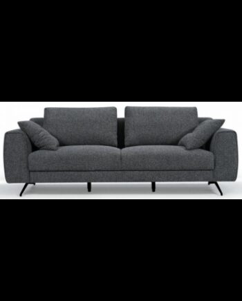 Detro Personers Sofa Metal Polyester B217 Sort Mørkegrå på Afbetaling