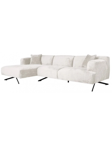 Donovan Venstrevendt Chaiselong Sofa Chenille 300 148 Sort Creme på Afbetaling