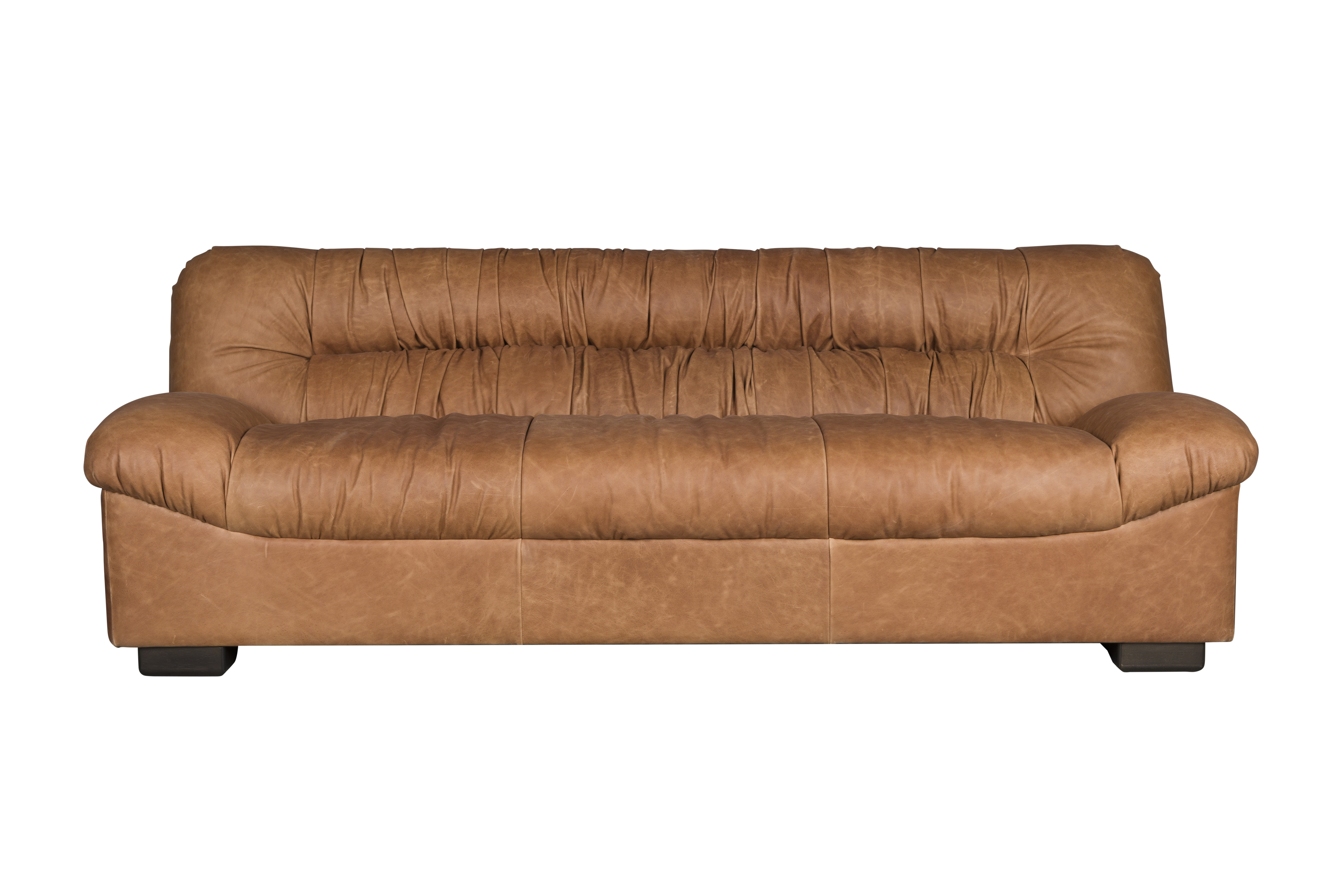 Dutchbone Douglas Sofa Cognac Læder Træ på Afbetaling