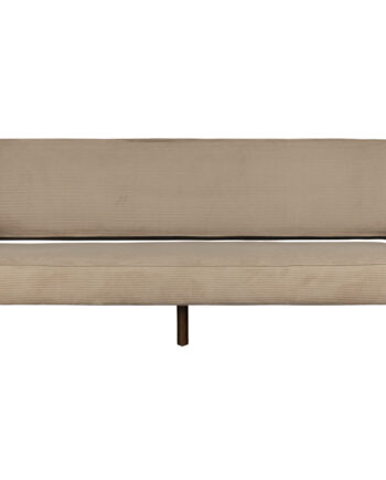 Dutchbone Preston Sofa Beige Fløjl Stof Brun Gummitræ på Afbetaling