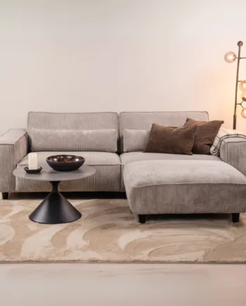 Ebba Personers Sofa  Sand Fløjl på Afbetaling