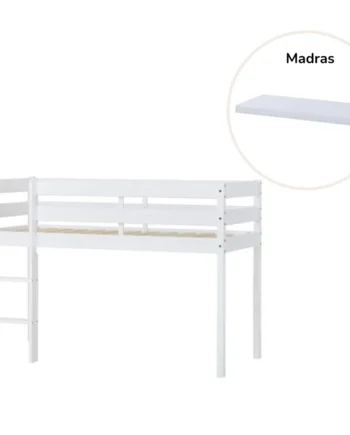 Eco Comfort Halvhøj Seng Med Madras 70x160 Hvid på Afbetaling