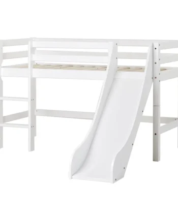Eco Dream Halvhøj Seng 70x160 Med Rutsjebane Hvid på Afbetaling