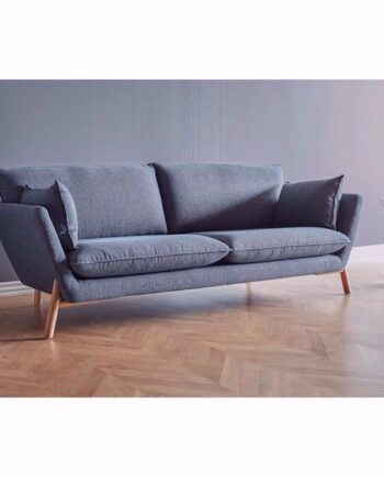 Egelykke Personers Sofa  Blå Stof på Afbetaling
