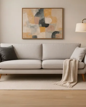 Egelykke Personers Sofa  Lysegrå Stof på Afbetaling