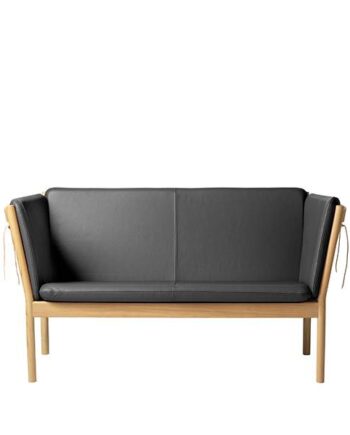 Fdb Møbler J148 Pers Sofa Sort Læder på Afbetaling