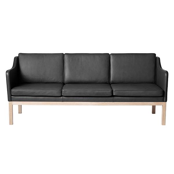 Fdb Møbler L43 Mogens Koch Pers Sofa Sort Læder på Afbetaling