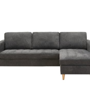 Firenze Sofa Sofa Mørkegrå Med Natur Træben Hn1045 på Afbetaling