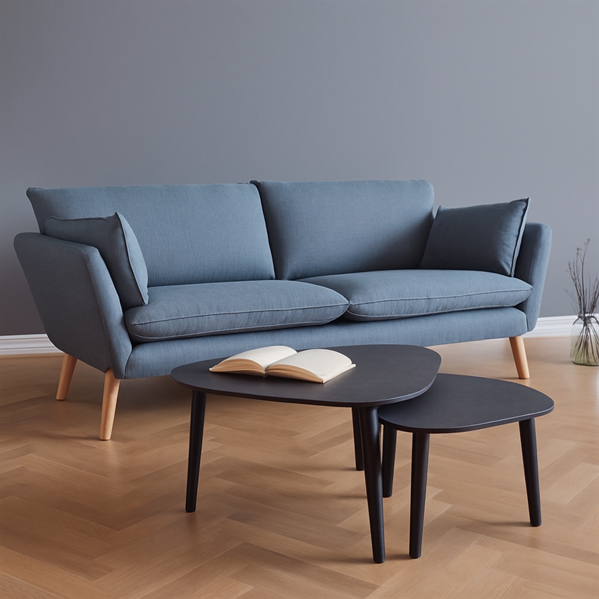 Freja Pers Sofa Blå Stof på Afbetaling