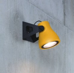 Frog Væglampe Fra Martinelli Luce Gul Sort på Afbetaling