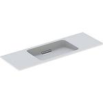 Geberit One Håndvask 1200x400x13mm Til Indbygningselement Møbel Hvid Børstet Krom på Afbetaling