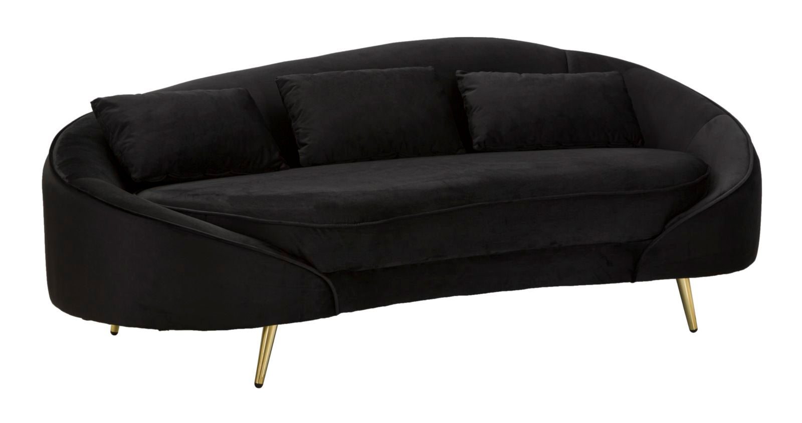 Glam Sofa Træ Polyester Metal 185x84x68 på Afbetaling