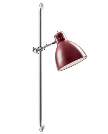 Grip Lampe Fra Leucos Amarant Rød Lang Vægmodel på Afbetaling