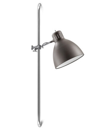 Grip Lampe Fra Leucos Sable Grå Lang Vægmodel på Afbetaling