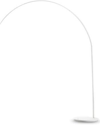 Gulvlampe Lampe Stativ Ideal Lux Dorsale Hvid Metal H228 ø50 E27 Ip20 på Afbetaling
