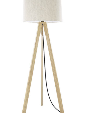 Gulvlampe Natur Med Beige Skærm Herzblut på Afbetaling