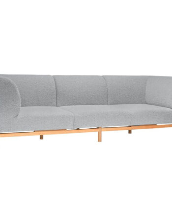 Hbsch Moment Personers Sofa Egetræ Grå Polsterstof 257x89x80 på Afbetaling