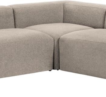 Hjørnesofa Kave Home Blok Serien Formet Sofa Pletafvisende Stof Beige 320x320 Moderne Nordisk Design Til Personer på Afbetaling