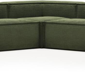 Hjørnesofa Kave Home Blok Sofa 320x320 Grøn Stof på Afbetaling