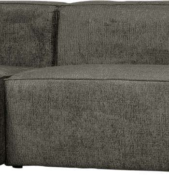 Hjørnesofa Venstrevendt Woood Bean Mørkegrå Velour Sofa Med Chaiselong på Afbetaling