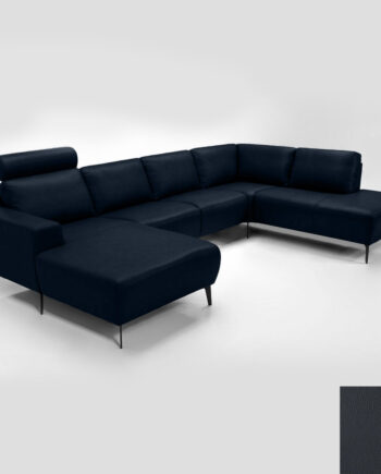 Hjort Knudsen Napoli Sofa Semianilin Læder Semianalin 316 Blue på Afbetaling