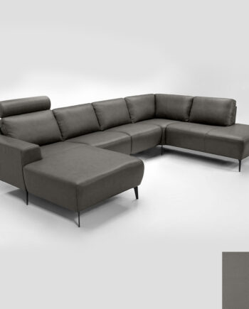 Hjort Knudsen Napoli Sofa Semianilin Læder Semianalin 378 Light Grey på Afbetaling